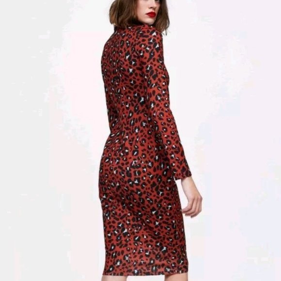 NWT Zara Leopard Print Bodycon dress - Picture 4 of 5